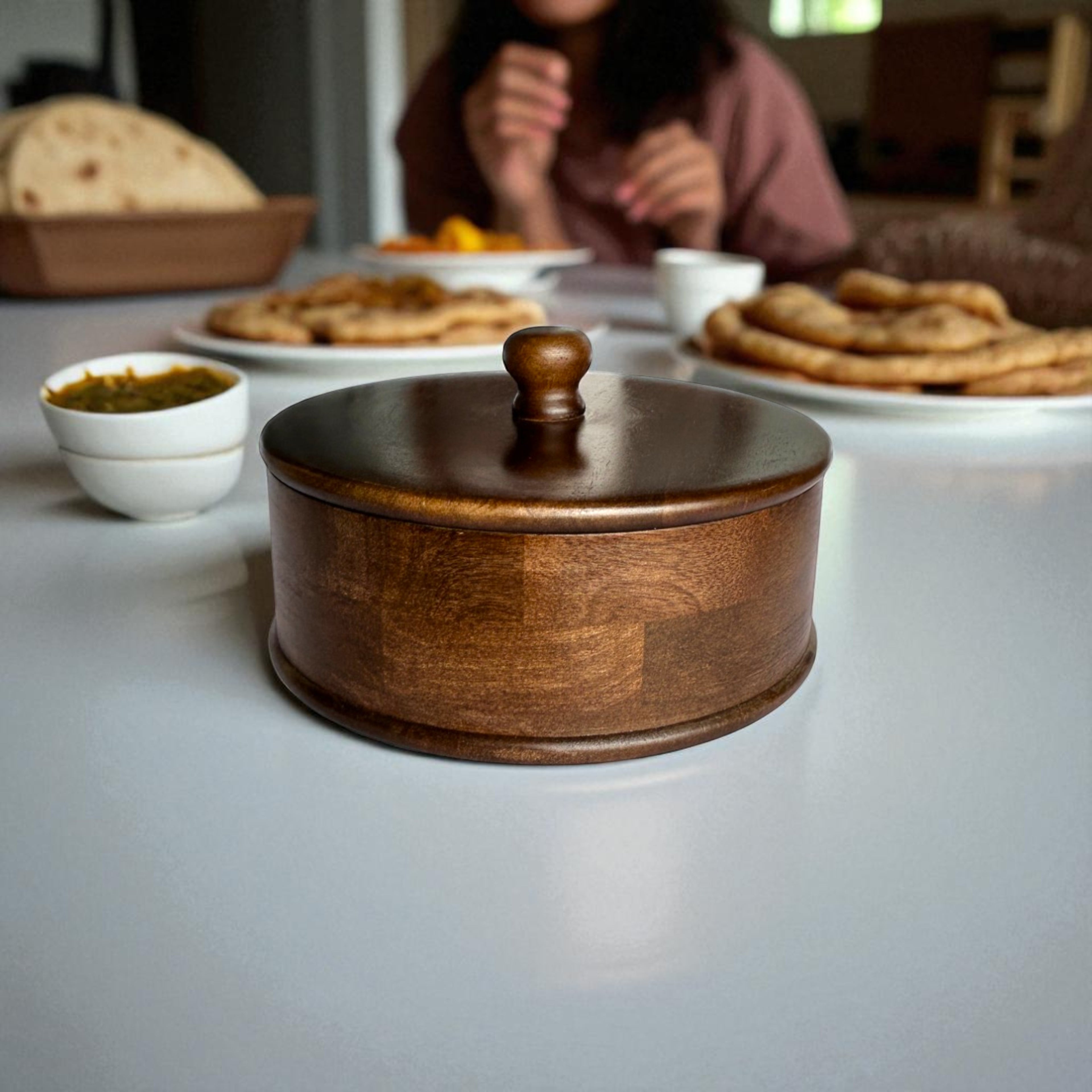 Wooden Chapati Box – Classic Casserole
