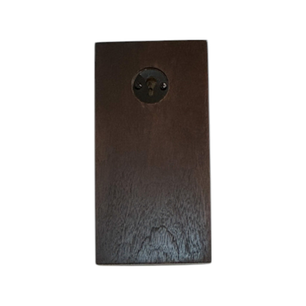 Wall Hanging Wooden Flower Vase – Brown Finish with Artificial Greenery