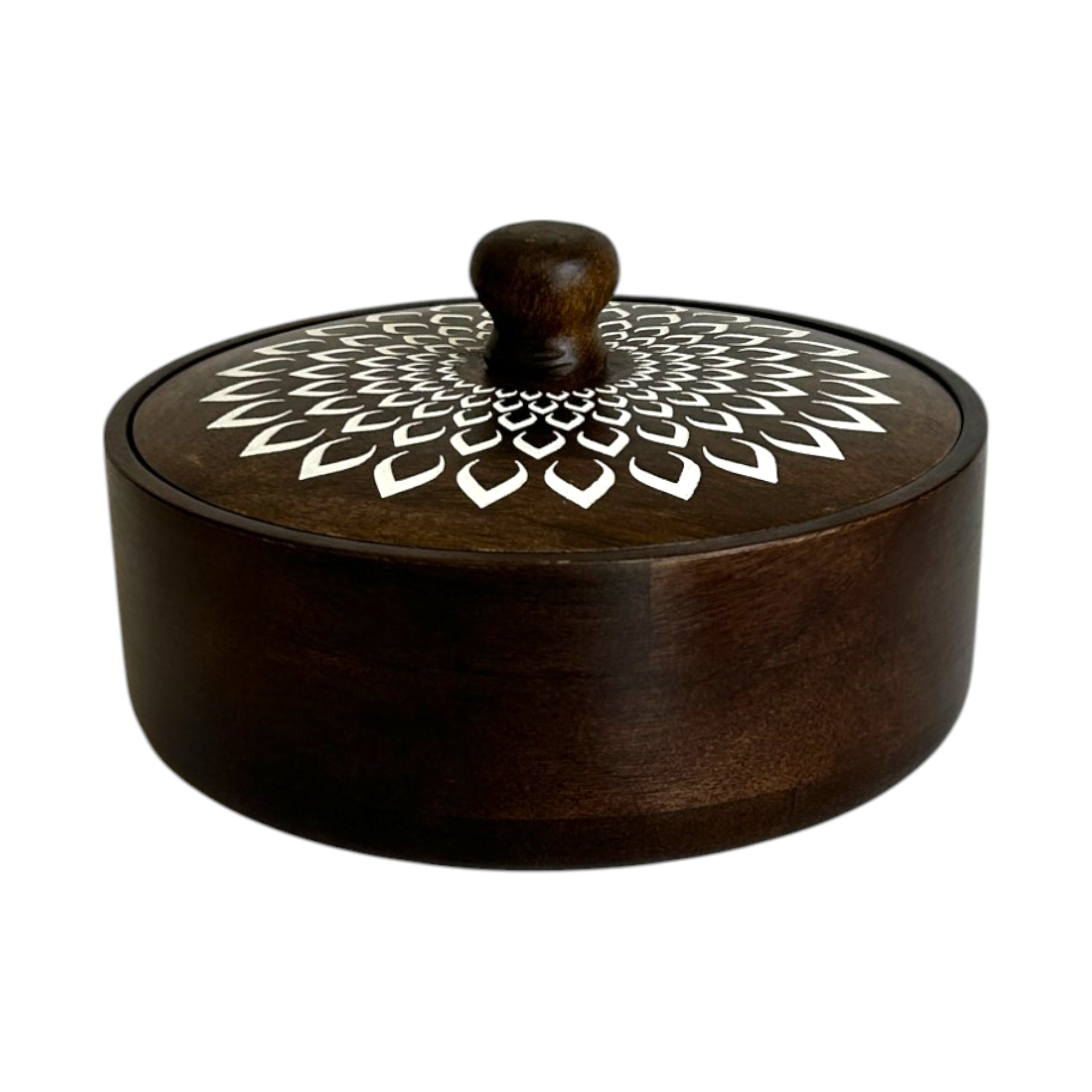 Handcrafted Wooden Chapati Box – Traditional Casserole for Roti & Bread Storage