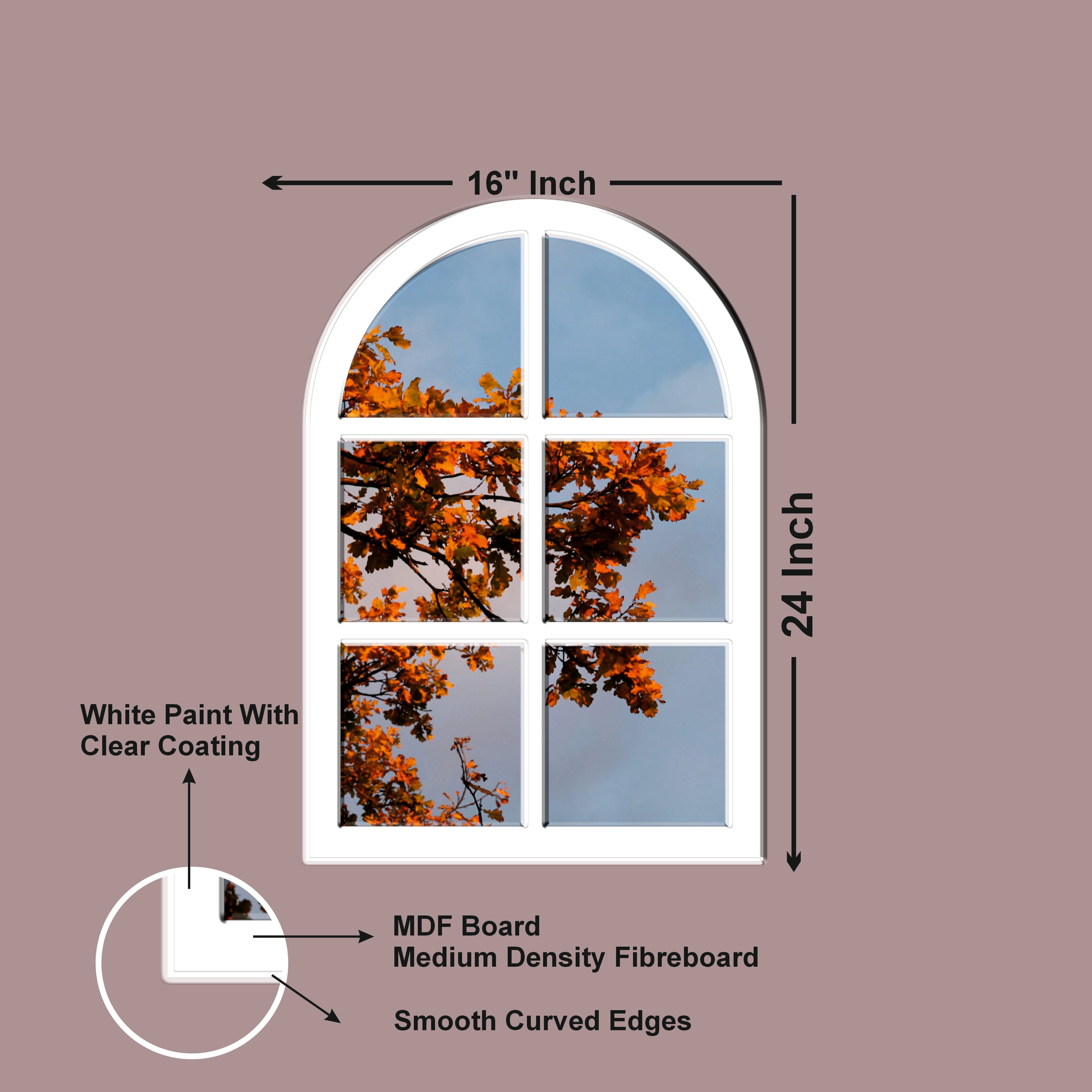 Mountain View Faux Window Wall Art